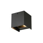 D'Lite LED Wandleuchte Elingen Aluminium Schwarz 4.9W 480lm - 830  | Bewegungssensor