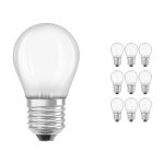 Mehrfachpackung 10x Ledvance CLASSIC LED E27 Birne Fadenlampe Matt 4.8W 470lm - 827 | Dimmbar - Ersatz für 40W