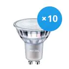 Lot 10x Philips MASTER Value LED Spot GU10 PAR16 4.8W 355lm 36D - 927 Blanc Très Chaud | Meilleur rendu des couleurs - Équivalent 50W