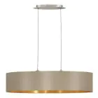 Eglo Suspension Luminaire Maserlo Échantillon Nickel Satiné | Convient pour 2x E27