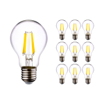 Lot 10x LED E27 Poire Filament Claire 8.5W 1055lm - 827 | Dimmable - Remplacement 75W